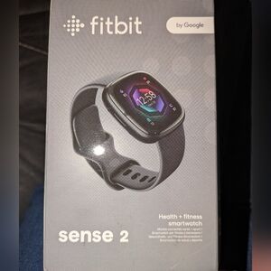 Fitbit Sense 2 Black Smartwatch — New in Box — Unopened GPS Health Fitness Track